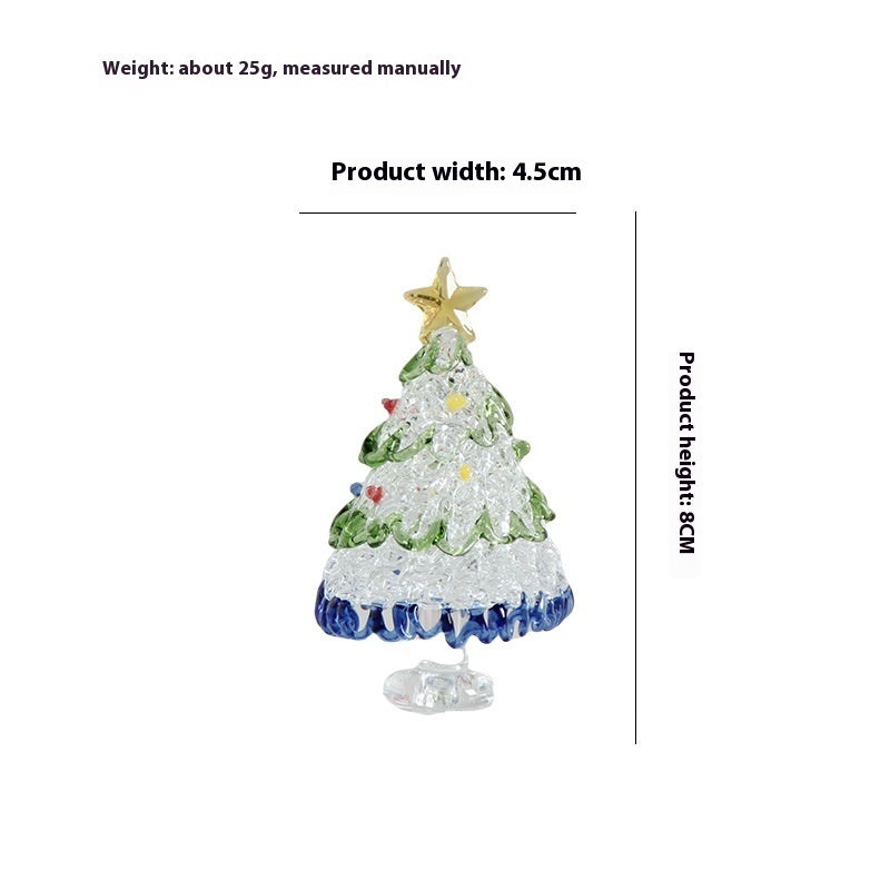 Glass Christmas Tree Table Top Ornaments