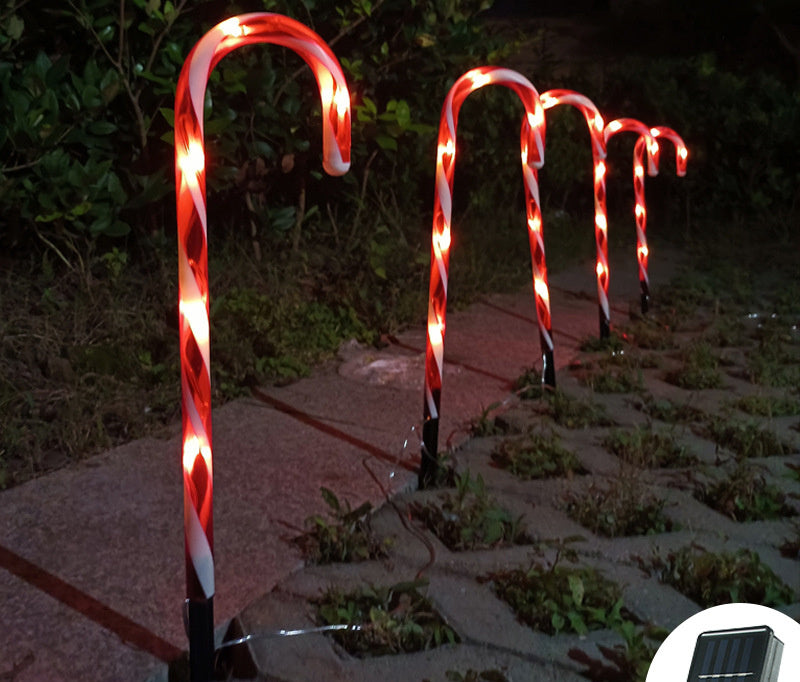 Solar Powered Candy-Cane String Lights