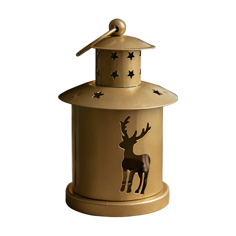 Christmas Candlestick Iron Cottage
