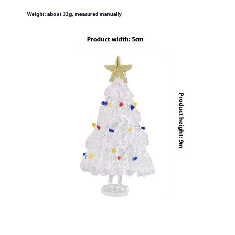 Glass Christmas Tree Table Top Ornaments