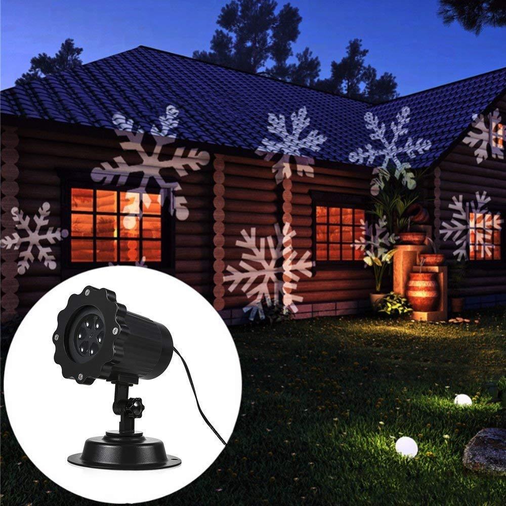 LED Christmas Blizzard Snowflake Laser Light Snowfall Projector