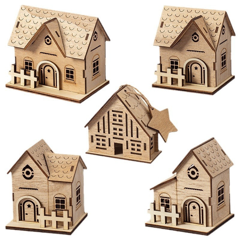 Christmas Wooden Luminous Cabin