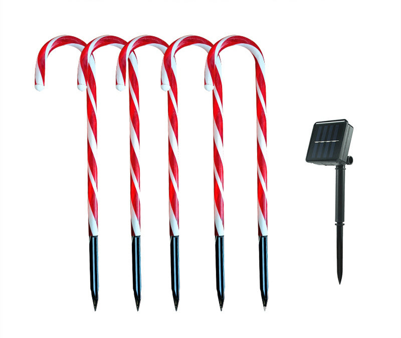 Solar Powered Candy-Cane String Lights