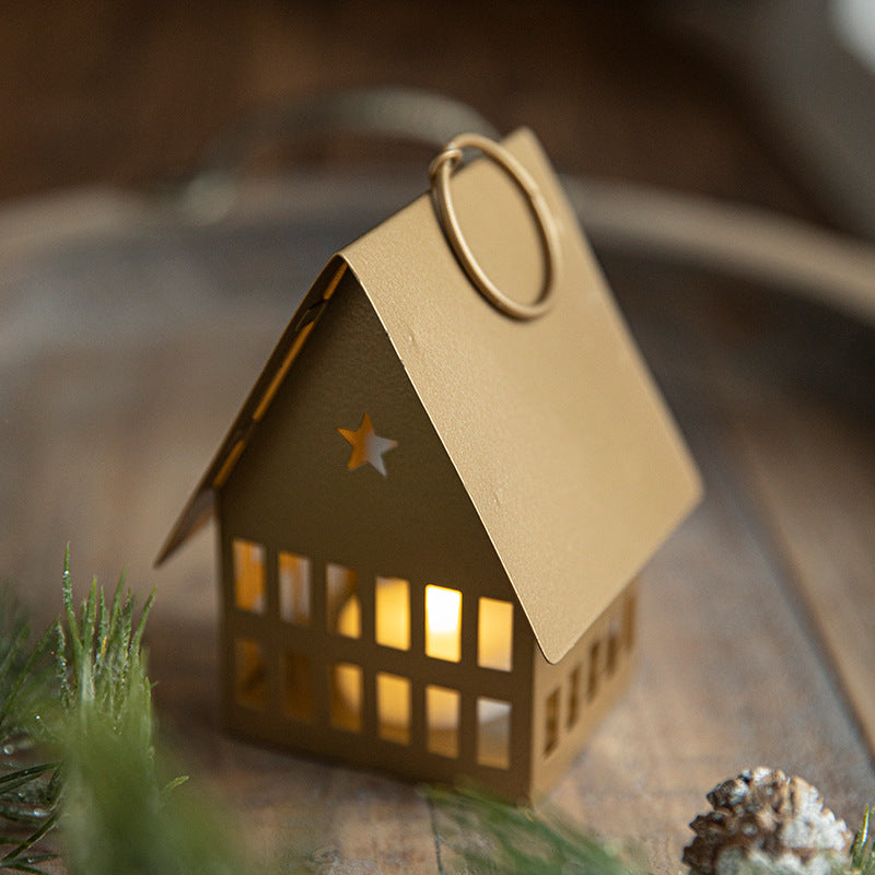 Christmas Candlestick Iron Cottage