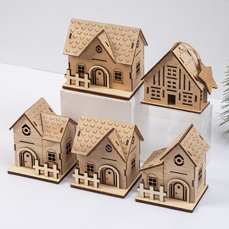 Christmas Wooden Luminous Cabin