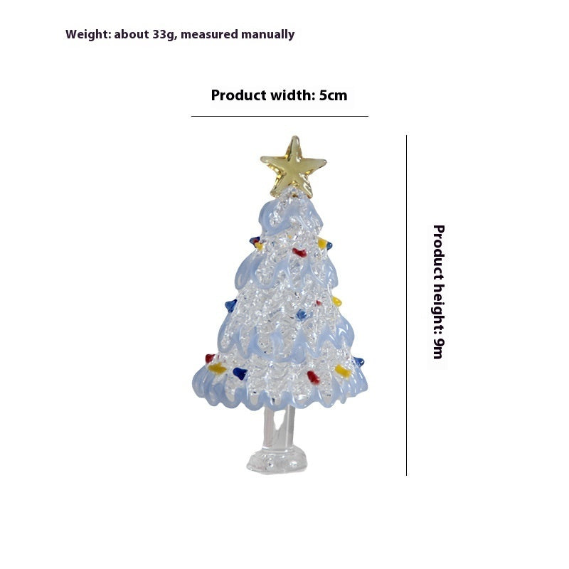 Glass Christmas Tree Table Top Ornaments