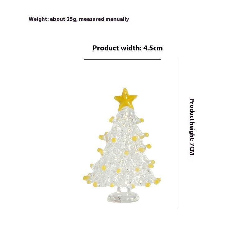 Glass Christmas Tree Table Top Ornaments