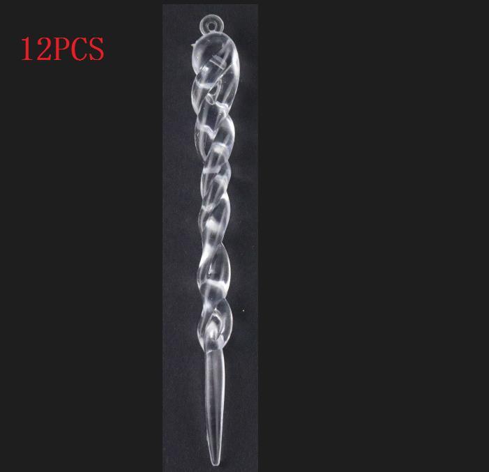 12 Icicle Christmas Tree Hanging Ornaments