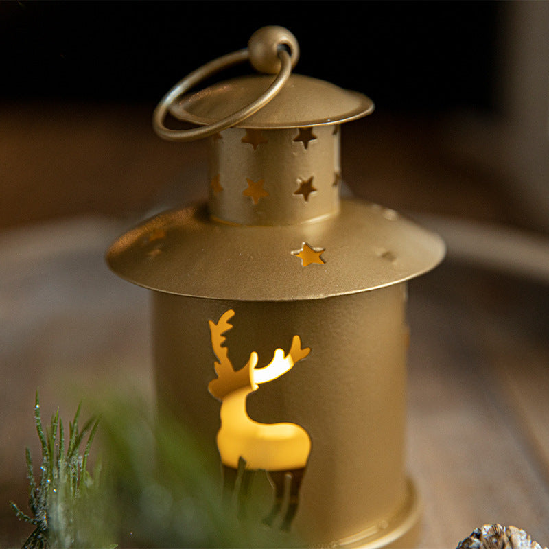 Christmas Candlestick Iron Cottage