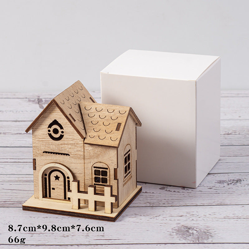 Christmas Wooden Luminous Cabin