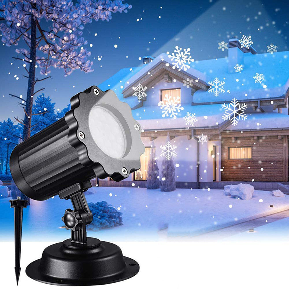 LED Christmas Blizzard Snowflake Laser Light Snowfall Projector