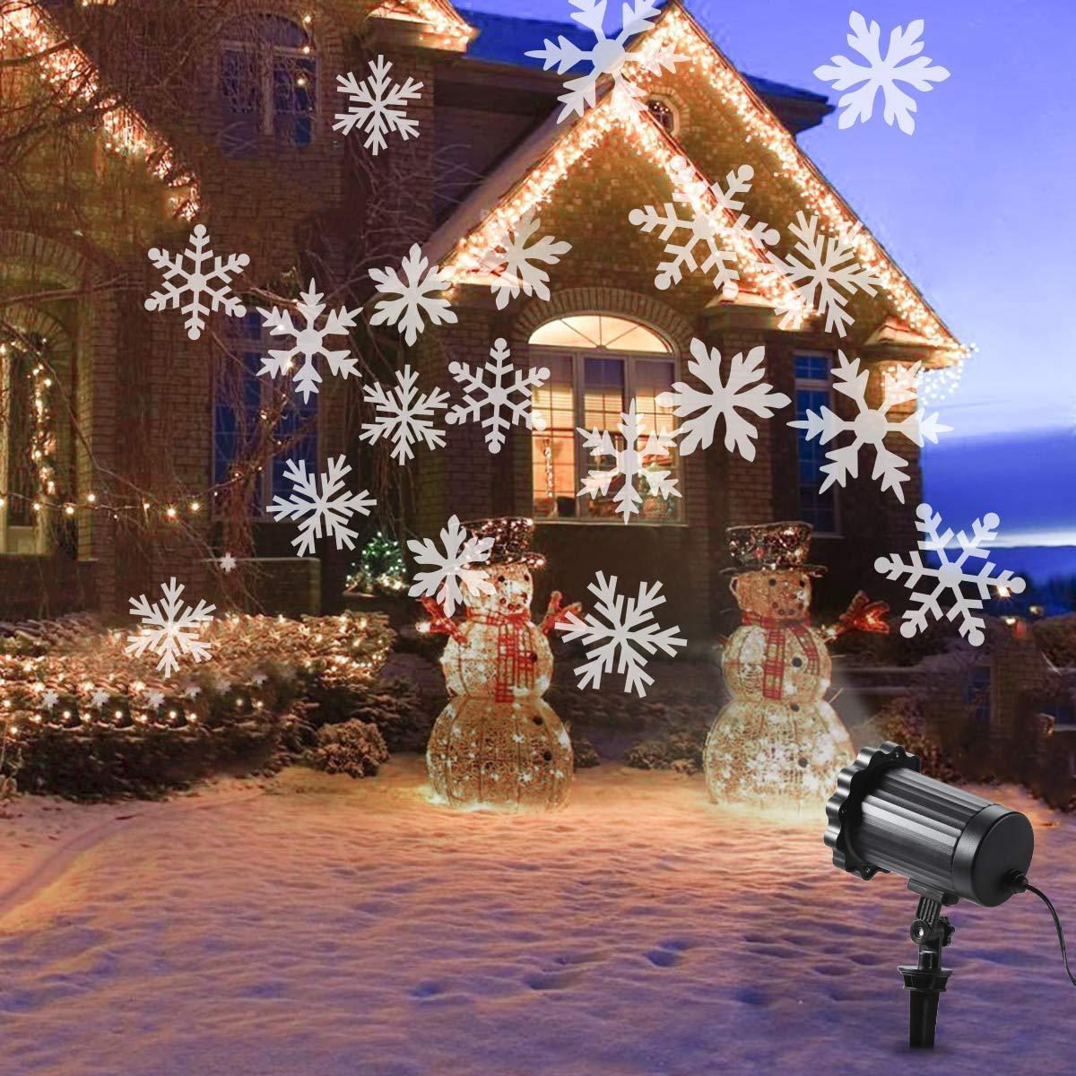 LED Christmas Blizzard Snowflake Laser Light Snowfall Projector