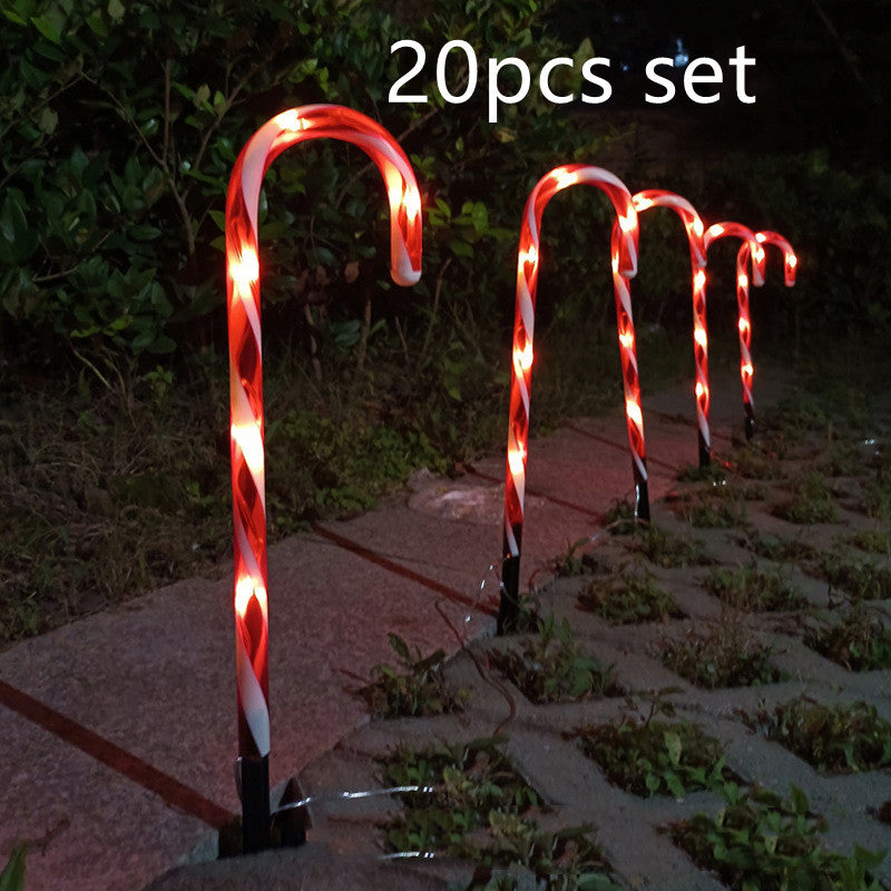 Solar Powered Candy-Cane String Lights