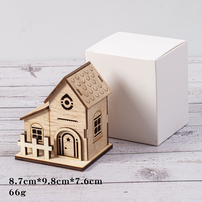 Christmas Wooden Luminous Cabin
