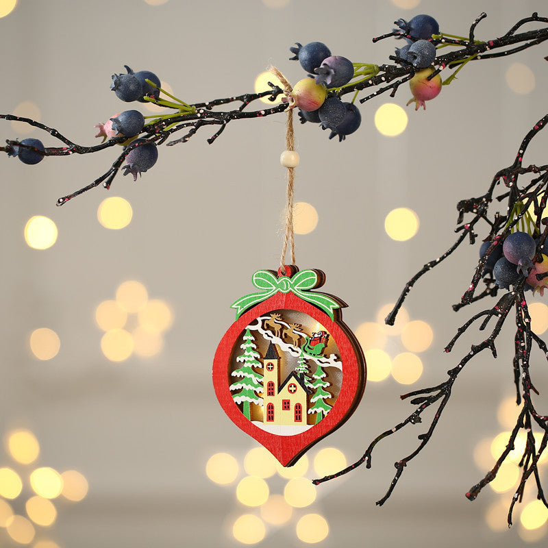 Christmas Wooden Pendant Ornaments
