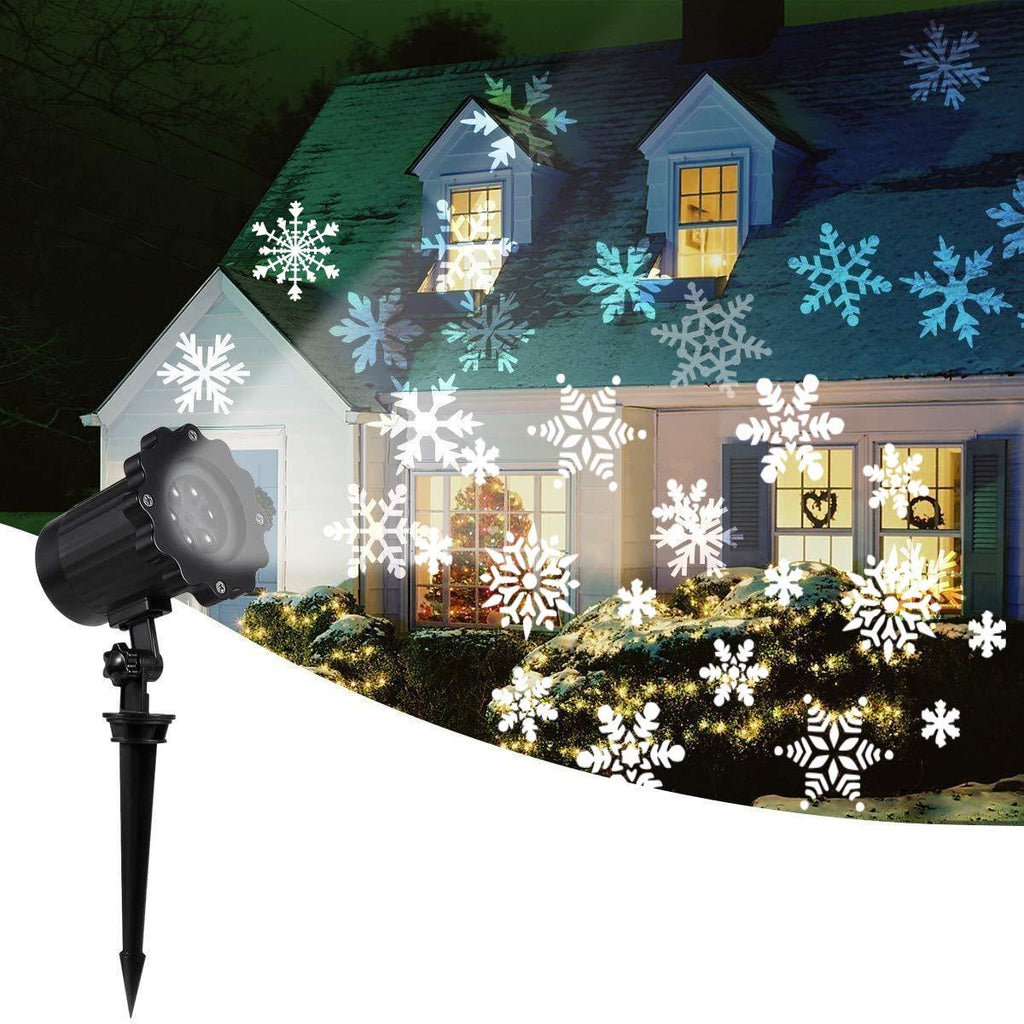 LED Christmas Blizzard Snowflake Laser Light Snowfall Projector