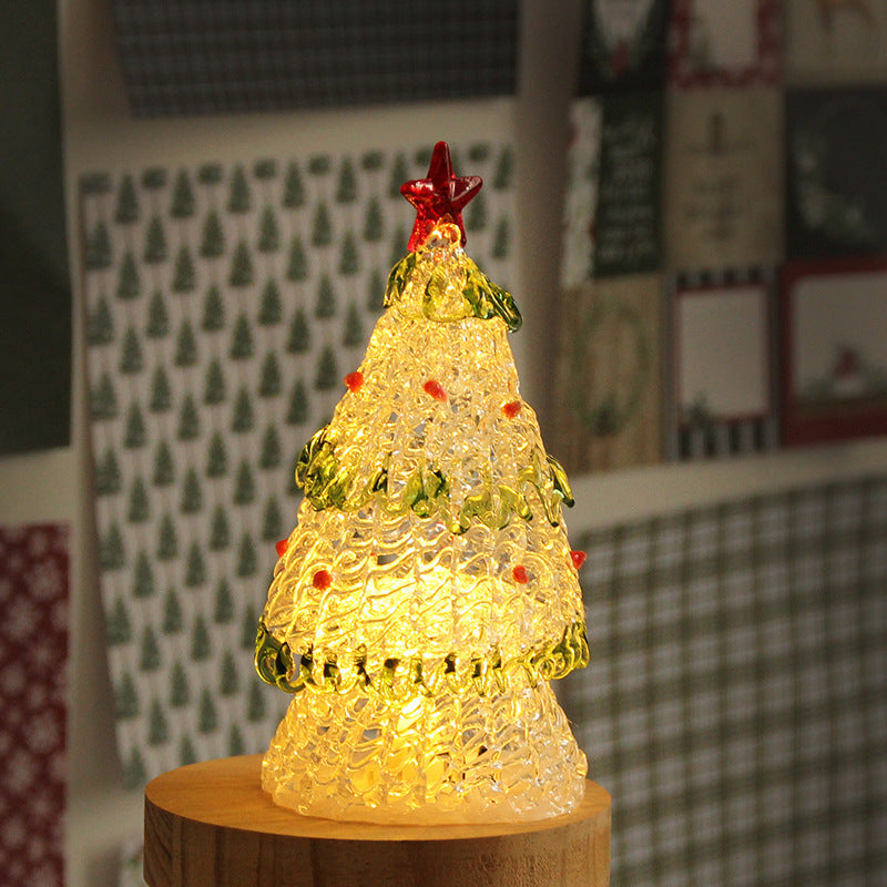 Glass Christmas Tree Table Top Ornaments