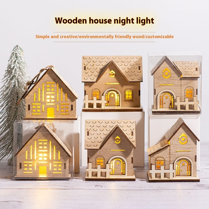 Christmas Wooden Luminous Cabin