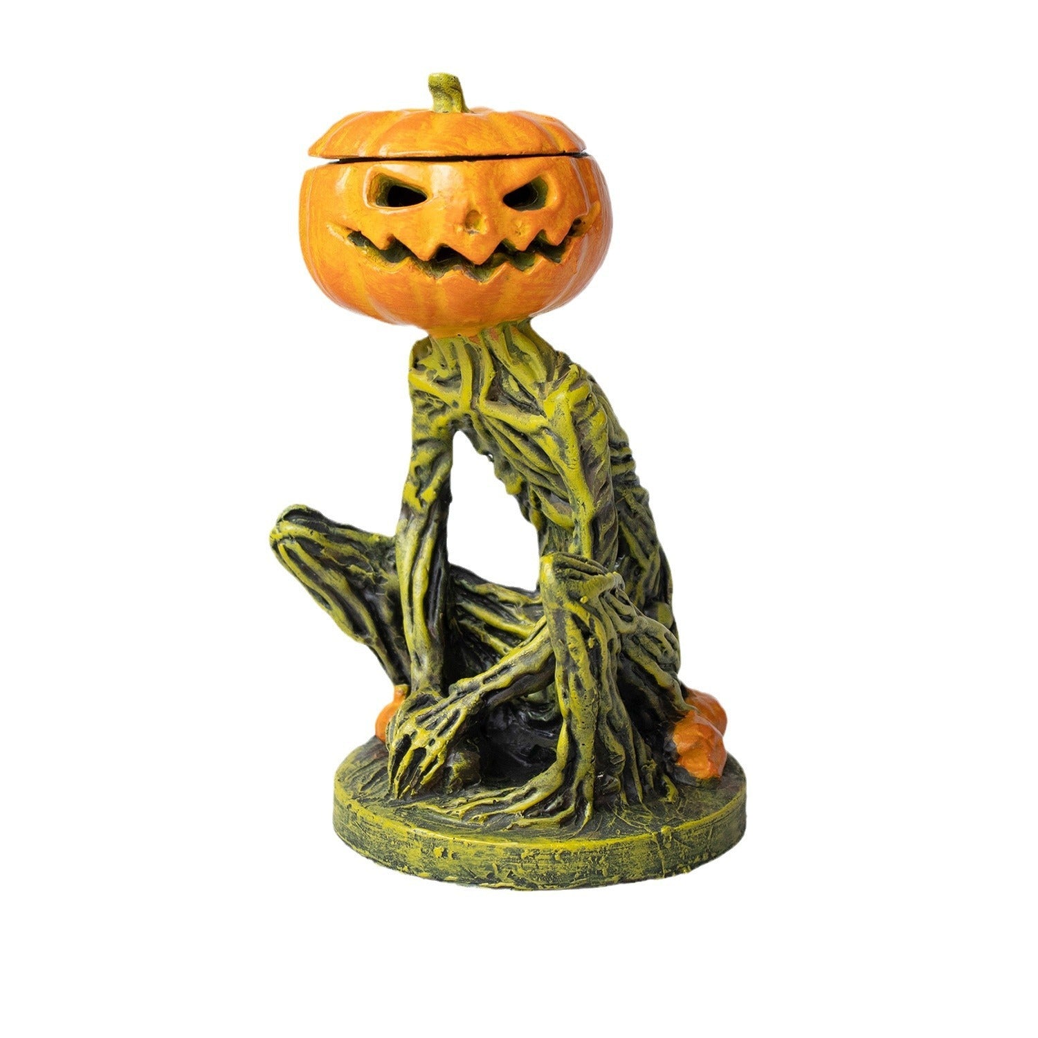 Halloween Pumpkin Candlestick Resin