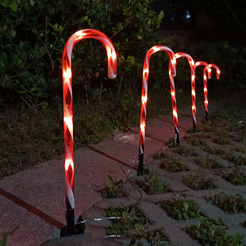 Solar Powered Candy-Cane String Lights