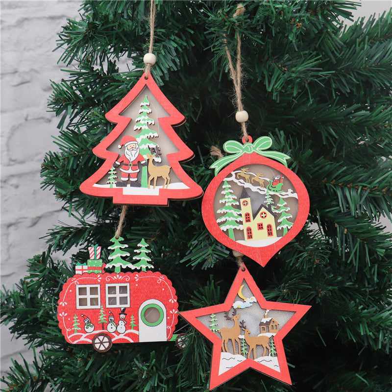Christmas Wooden Pendant Ornaments