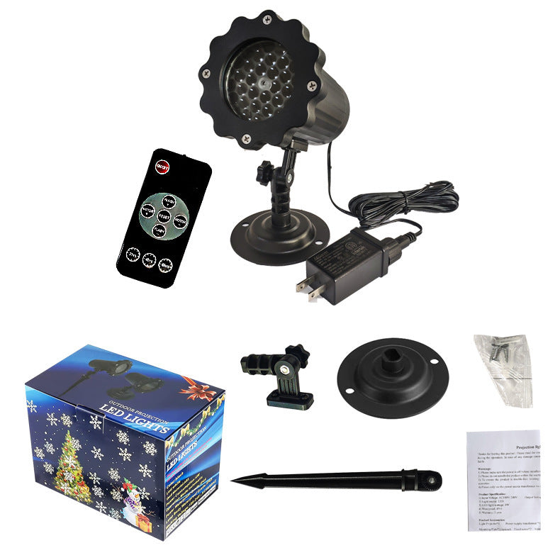 LED Christmas Blizzard Snowflake Laser Light Snowfall Projector