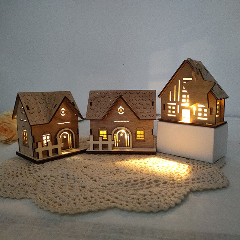 Christmas Wooden Luminous Cabin