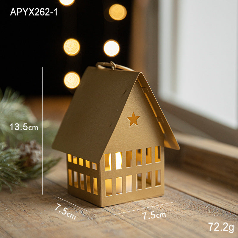 Christmas Candlestick Iron Cottage