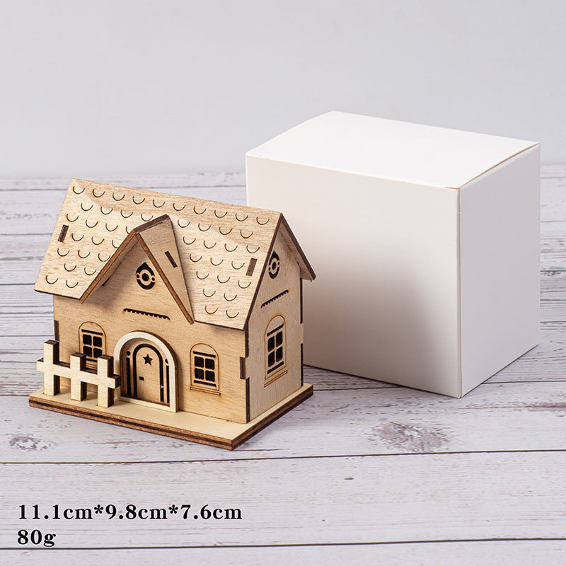 Christmas Wooden Luminous Cabin