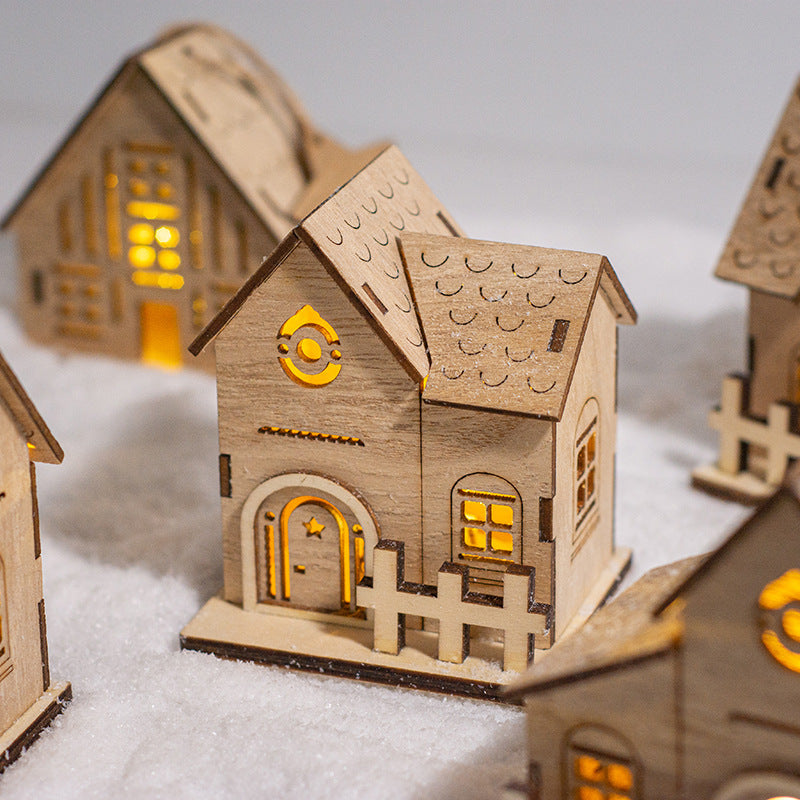 Christmas Wooden Luminous Cabin