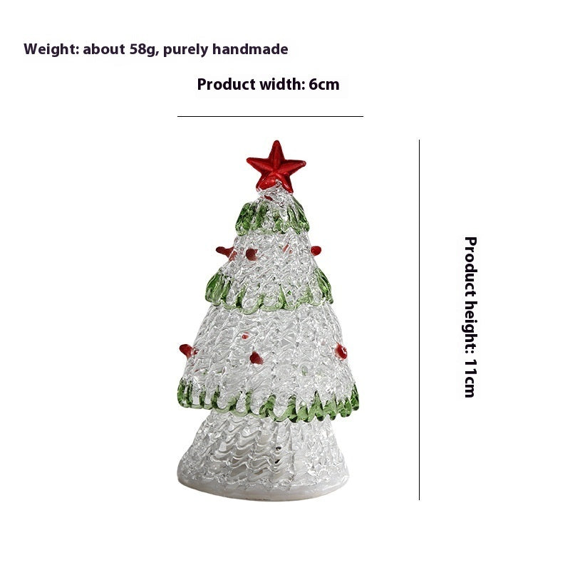 Glass Christmas Tree Table Top Ornaments