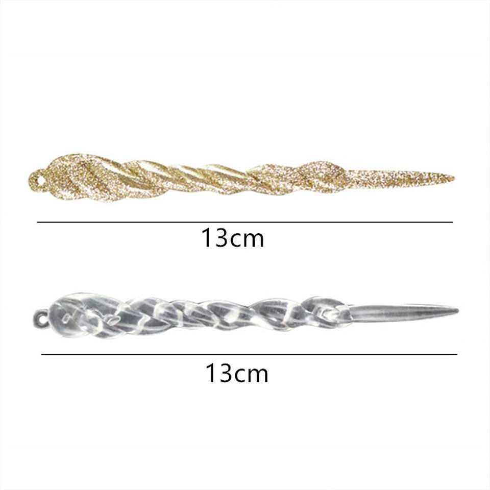 12 Icicle Christmas Tree Hanging Ornaments