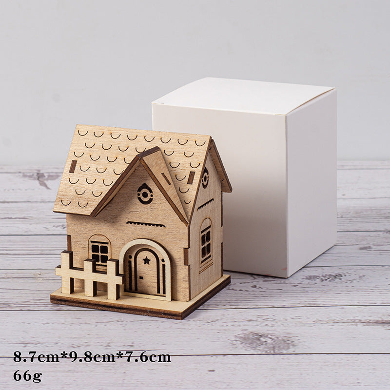 Christmas Wooden Luminous Cabin